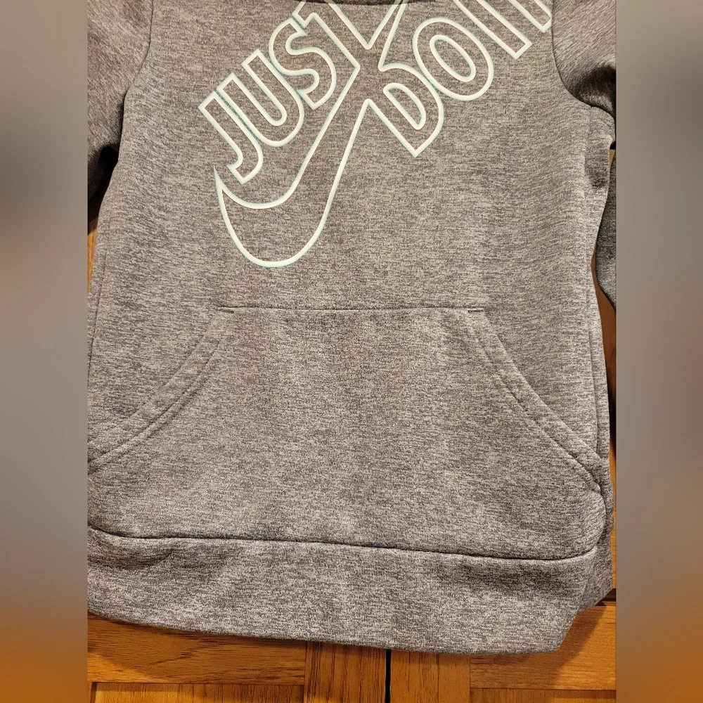 Girls Nike Dri-fit Gray And Teal Hoodie   Size Small 7/8